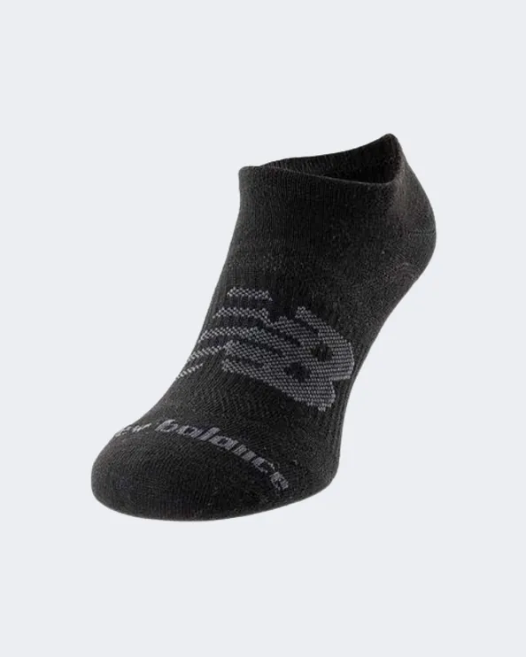 New Balance Flat Knit No Show 3 Pack Unisex Lifestyle Sock Black Las03223-Bk