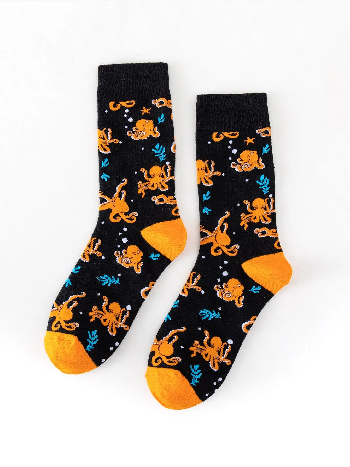 Octopus Ocean Crew Socks Silly Socks for Men Funky Socks Funny Socks Novelty