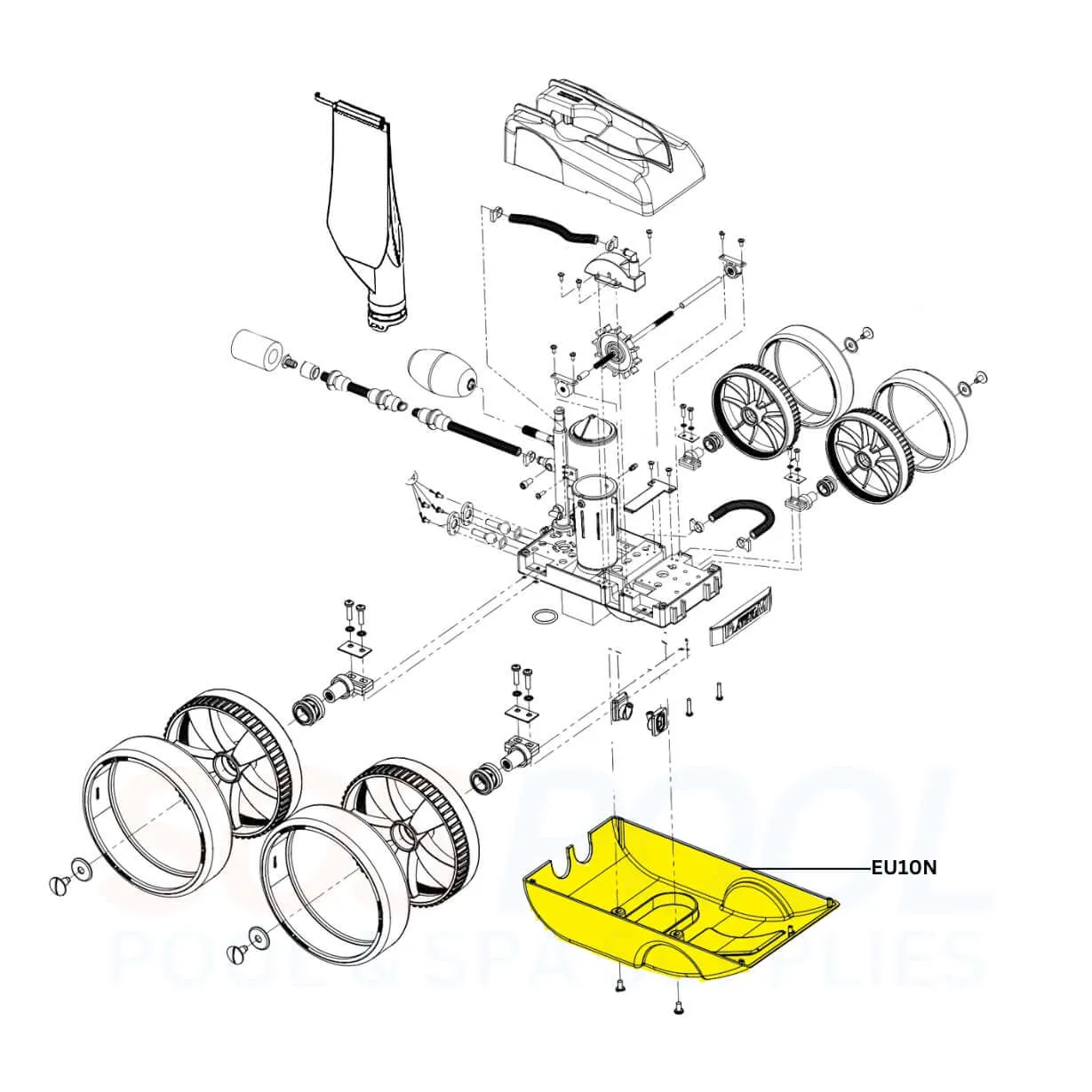 Pentair Bottom Cover For Platinum Cleaners | EU10N