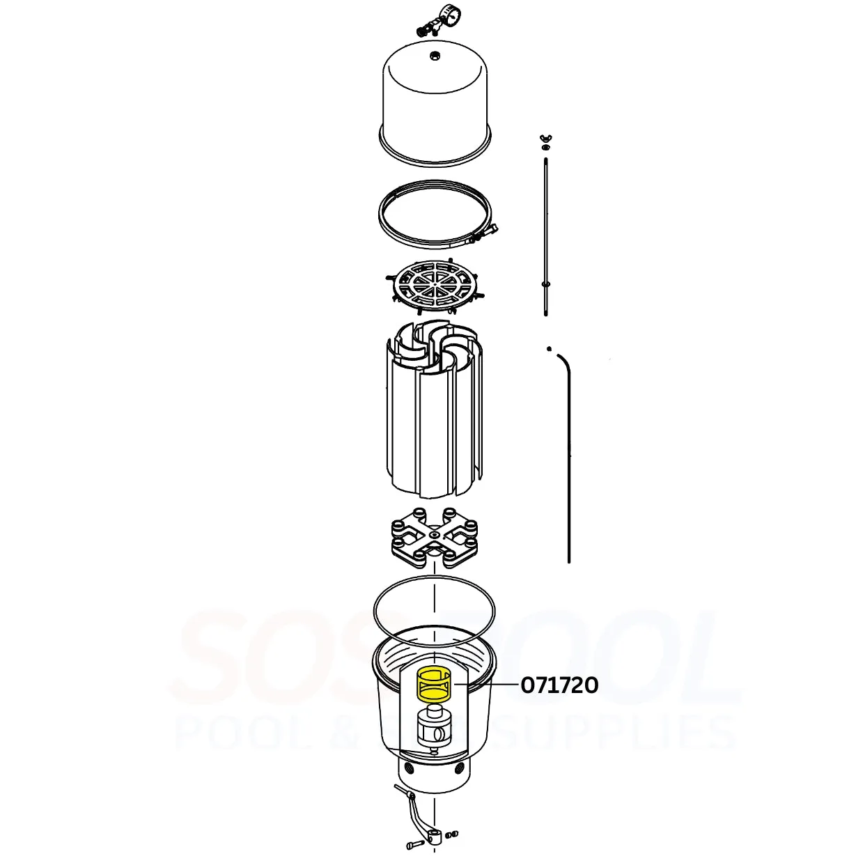 Pentair Tapered Rotor Valve Seal For SM And SMBW DE Filters | 071720