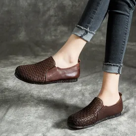 Retro Leather Comfortable Flat Shoes | Gift Shoes