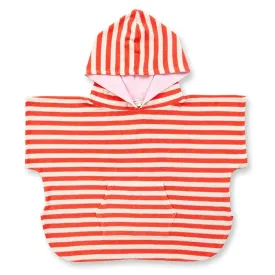 Sense Organics Coral Stripe Alvi Beach and Bath Poncho