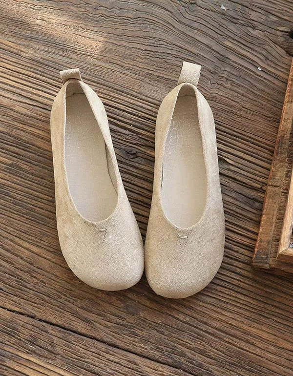 Simple Lightweight Comfortable Suede Flats