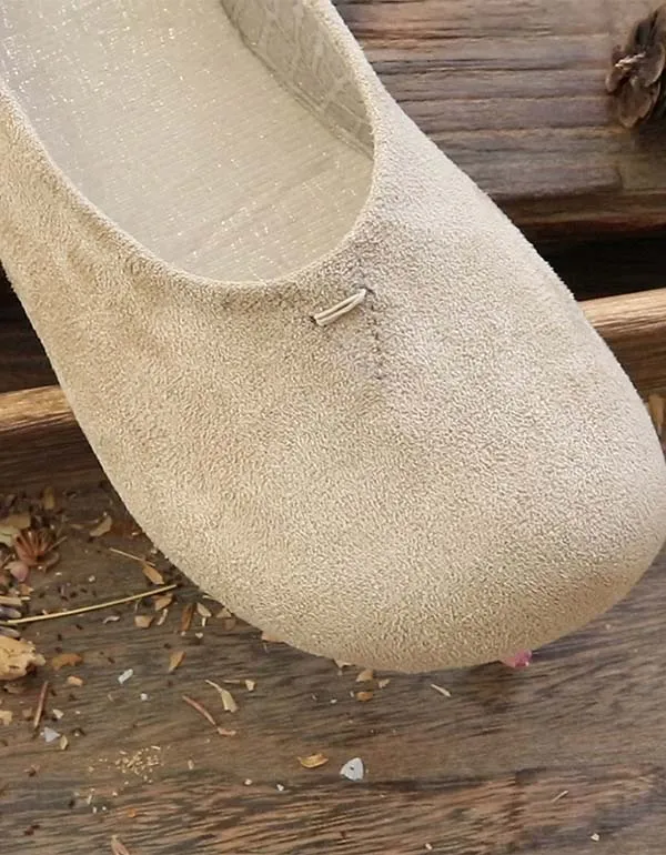 Simple Lightweight Comfortable Suede Flats