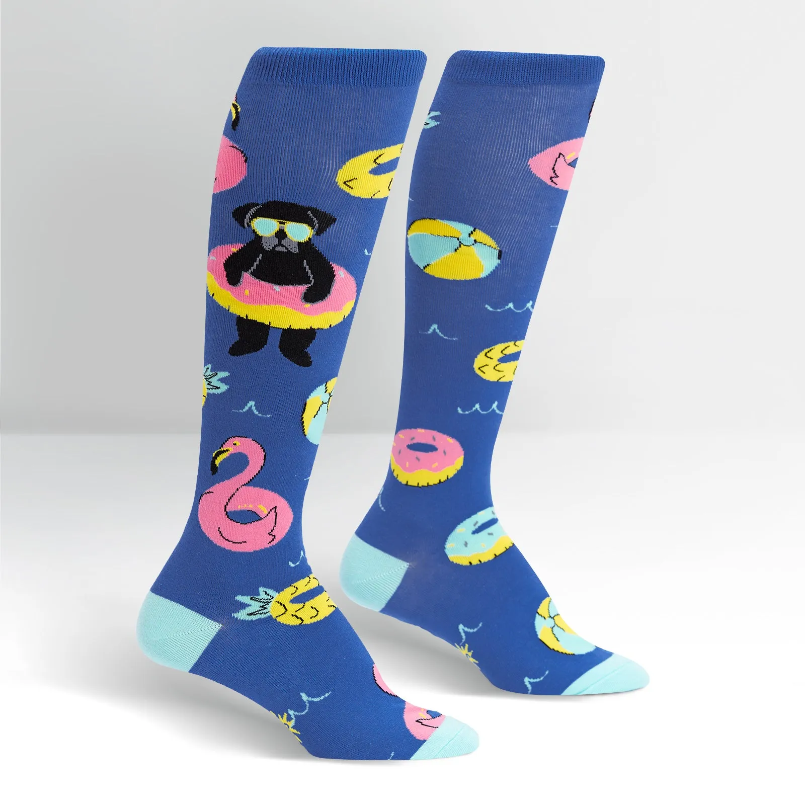 Sock It To Me Women's Knee High Socks - Summer Puggin'