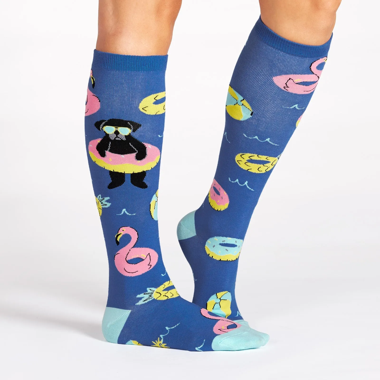 Sock It To Me Women's Knee High Socks - Summer Puggin'