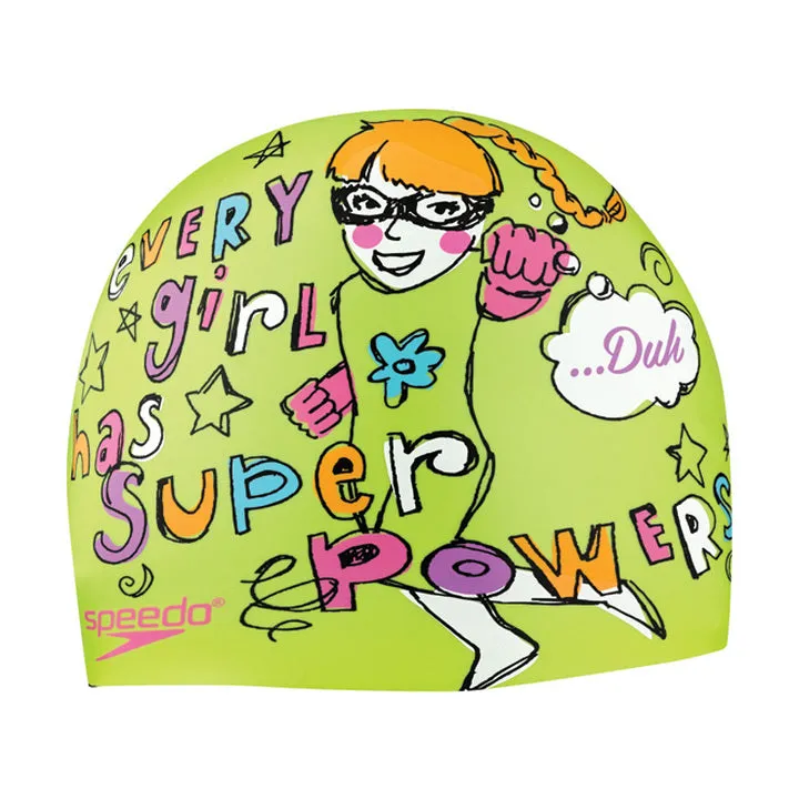 SPEEDO Girl Super Power Silicone Swim Cap - Elastomeric Fit (7510190)