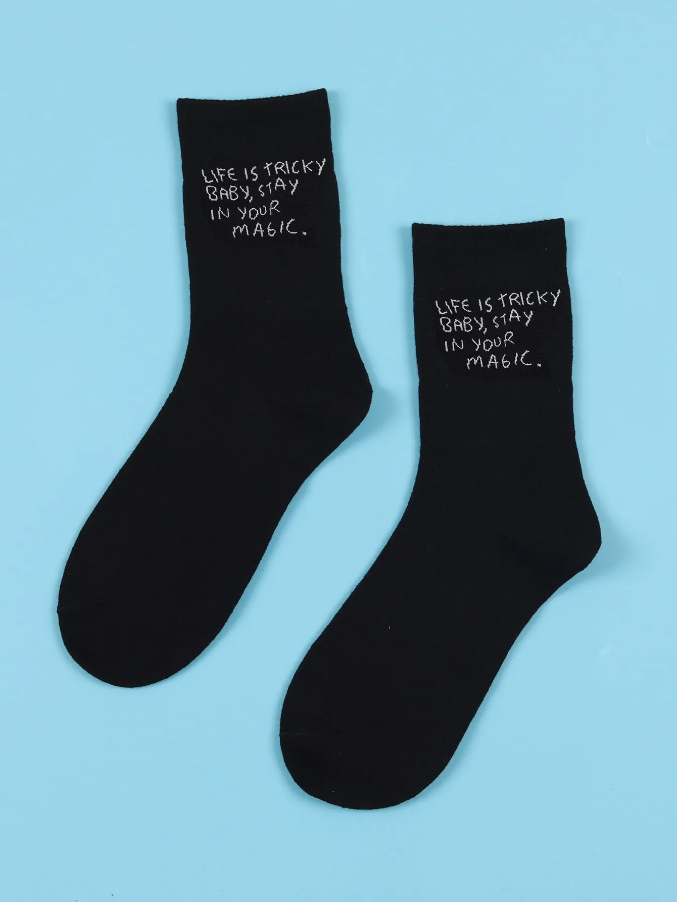 Stay In Your Magic Crew Socks Silly Socks for Men Funky Socks Funny Socks