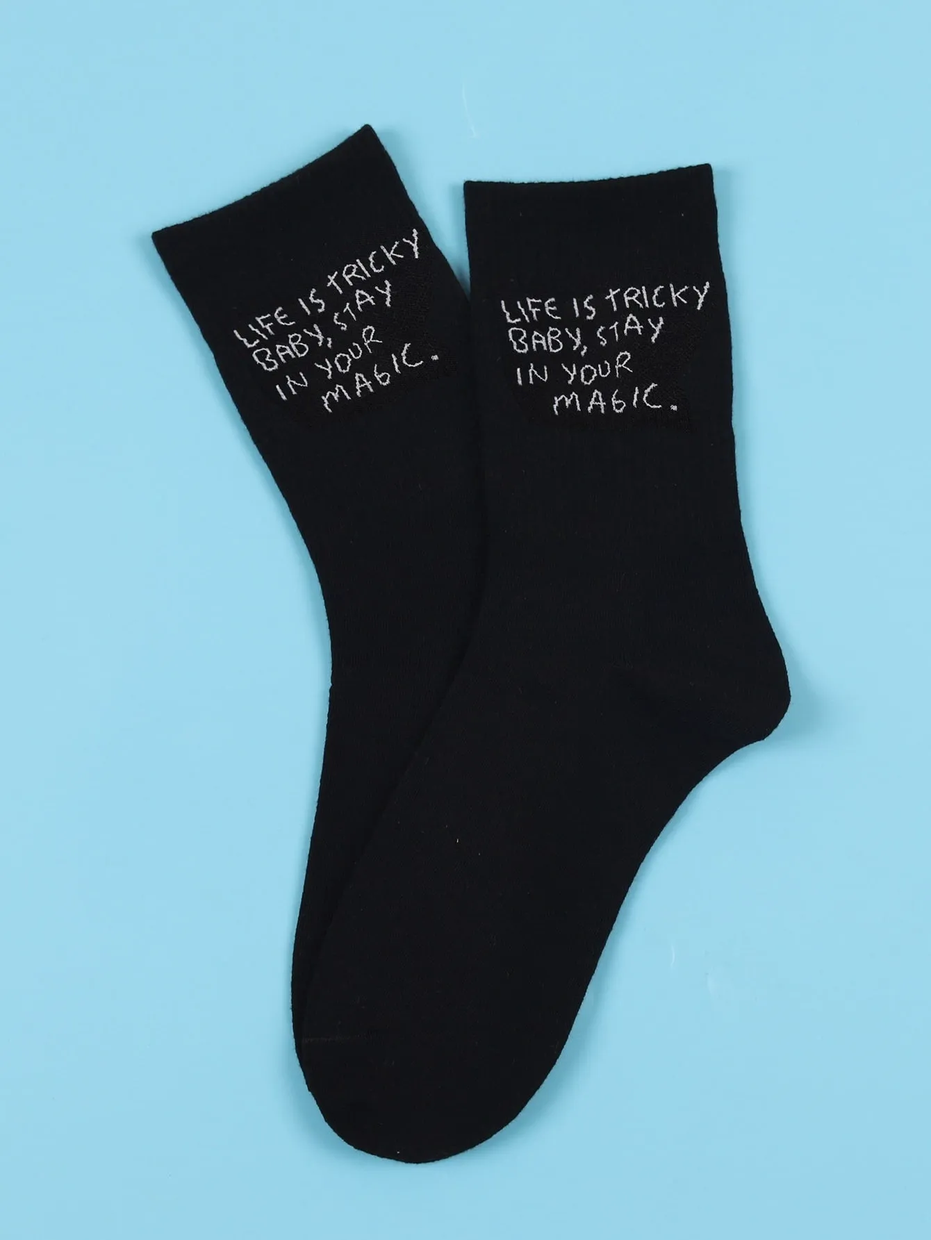 Stay In Your Magic Crew Socks Silly Socks for Men Funky Socks Funny Socks