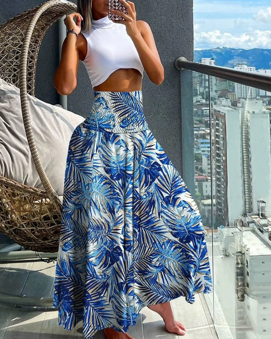 Summer Beach Long Skirt - Unique Printed Maxi Dress