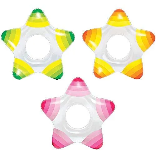 Swimming Pool Big Inflatable Star Shaped Rings - Fun Water Activities for Kids