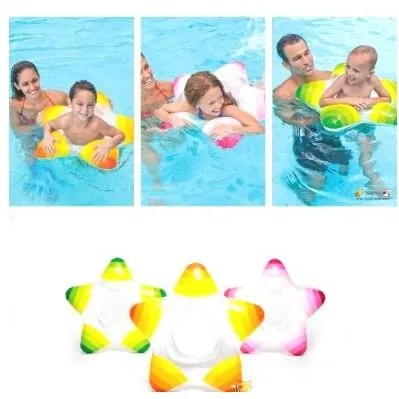 Swimming Pool Big Inflatable Star Shaped Rings - Fun Water Activities for Kids