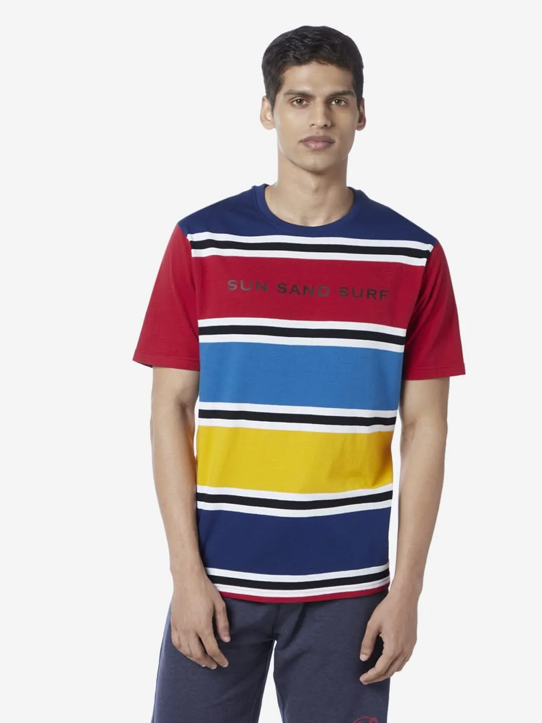 Test of WES Lounge Multicolour Relaxed Fit T-Shirt