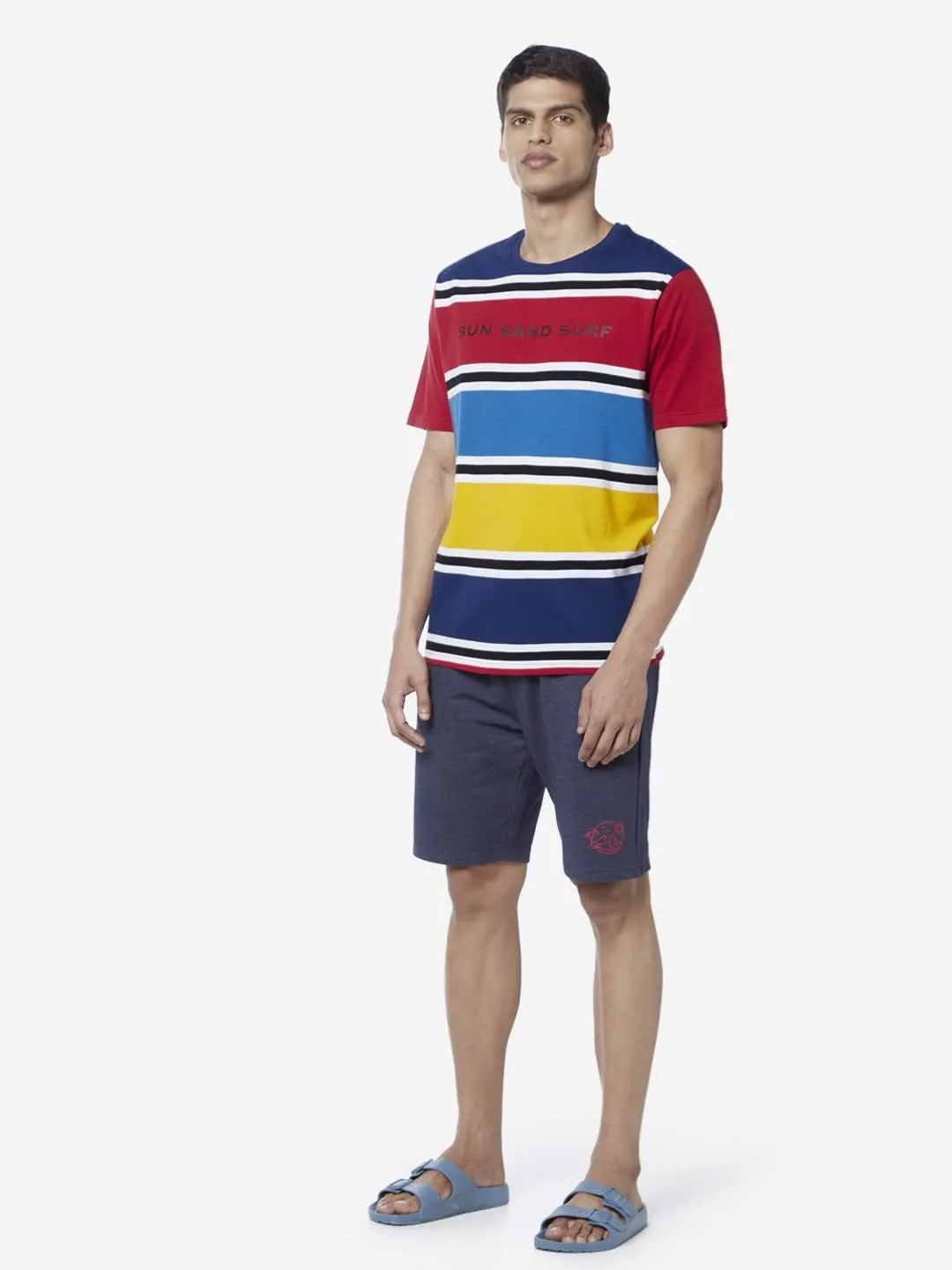 Test of WES Lounge Multicolour Relaxed Fit T-Shirt