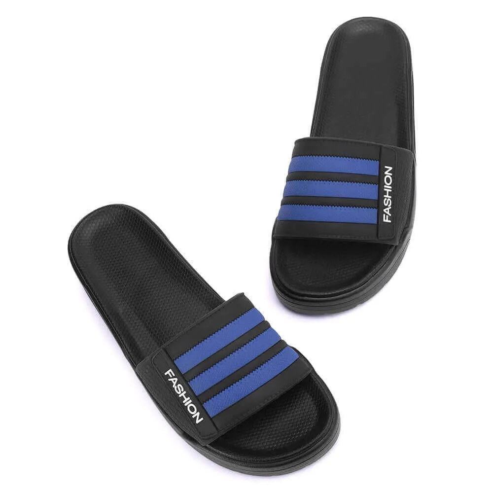 This item only ships to the United States-4CM / 1.57 Inches - CMR CHAMARIPA Upgrade | Men's Platform Slippers Height Increasing Slippers Blue Non Slip Indoor Outdoor Sandals