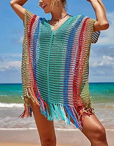 Tina Rainbow Swimsuit Cover ups for Women