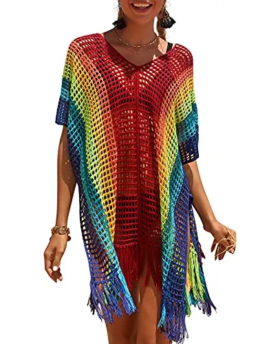 Tina Rainbow Swimsuit Cover ups for Women