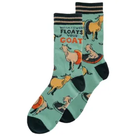 Whatever Floats Your Goat Women's Crew Sock