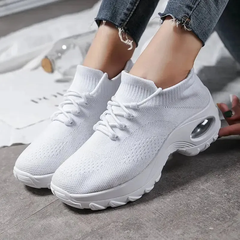 women Comfortable knit socks Sports shoe