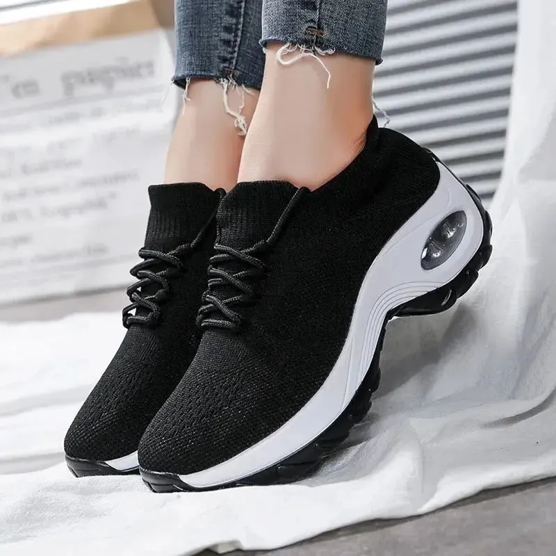 women Comfortable knit socks Sports shoe