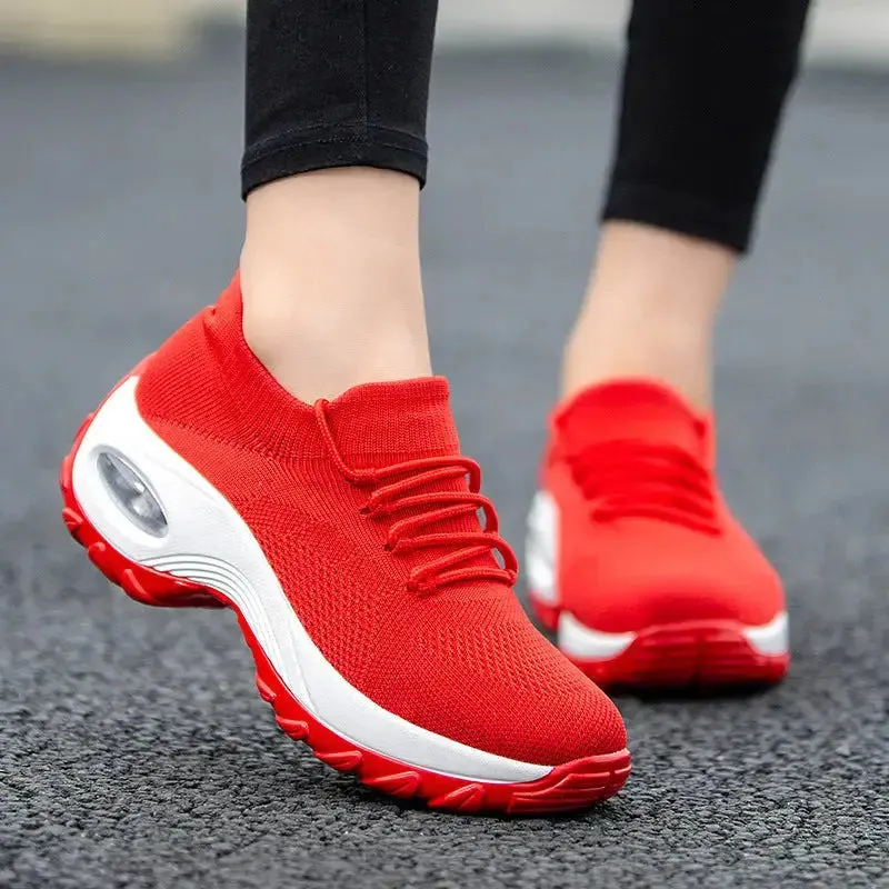 women Comfortable knit socks Sports shoe