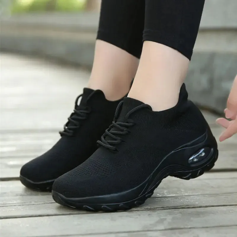 women Comfortable knit socks Sports shoe