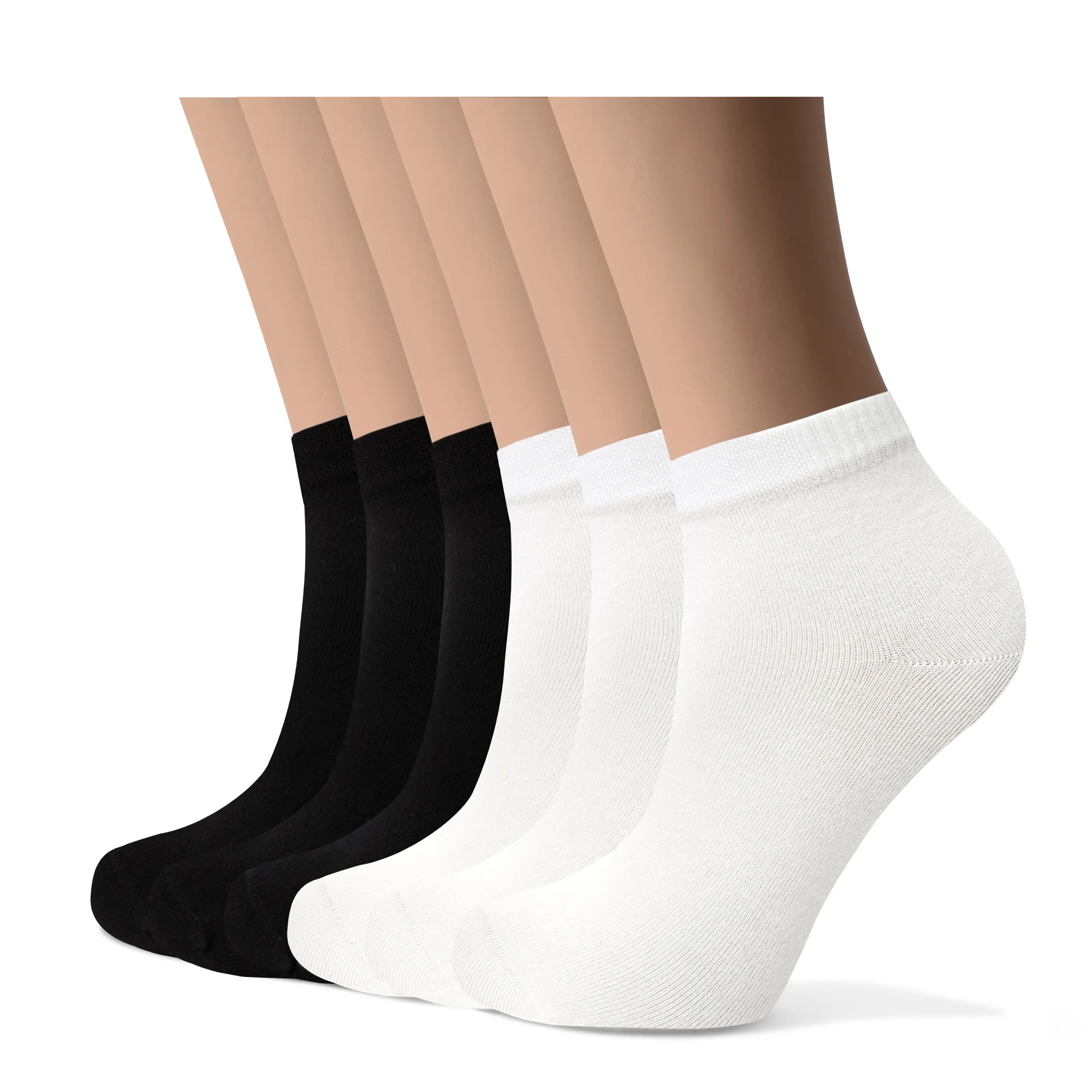 Women's Bamboo Dress Socks | Low-Cut Ankle Length | 6 Pack