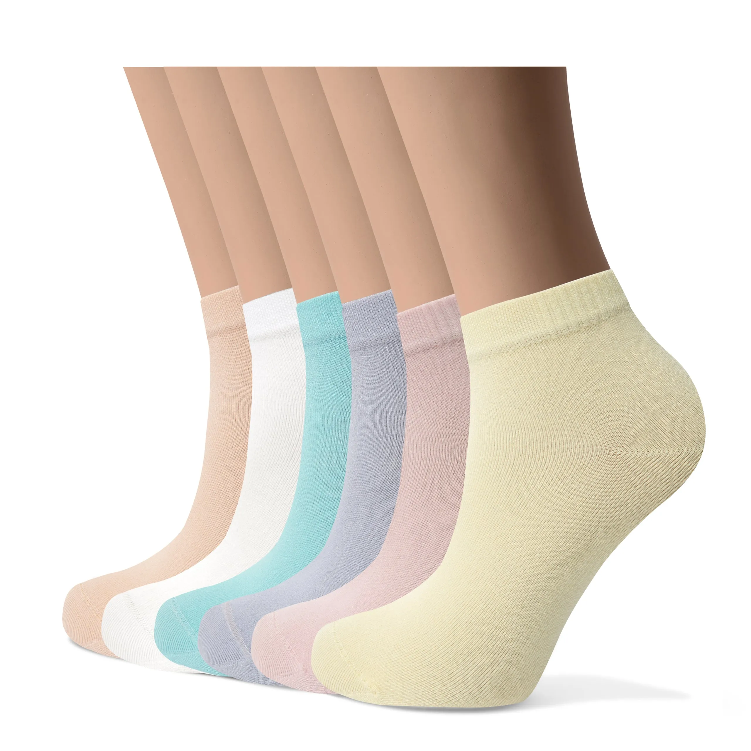 Women's Bamboo Dress Socks | Low-Cut Ankle Length | 6 Pack