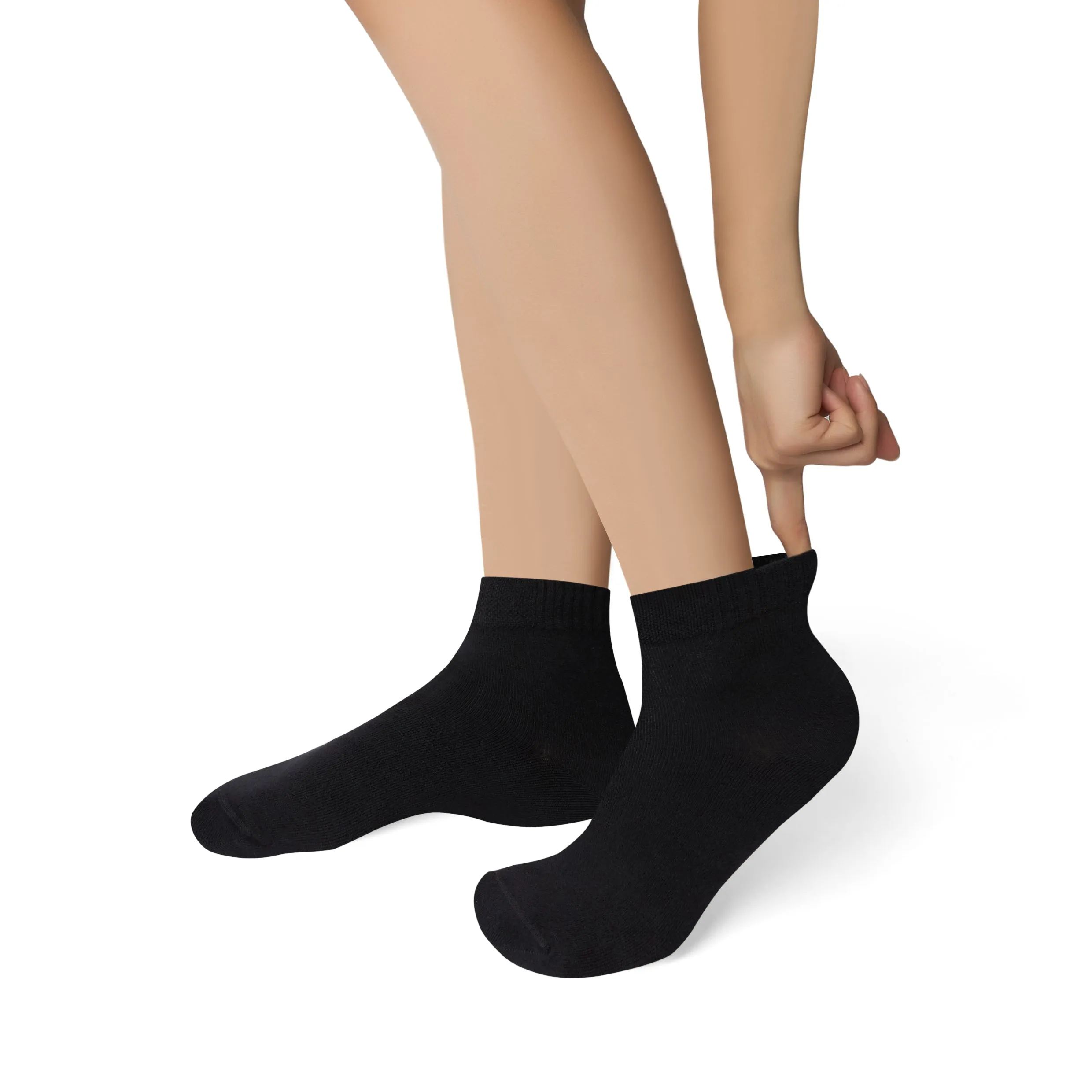 Women's Bamboo Dress Socks | Low-Cut Ankle Length | 6 Pack