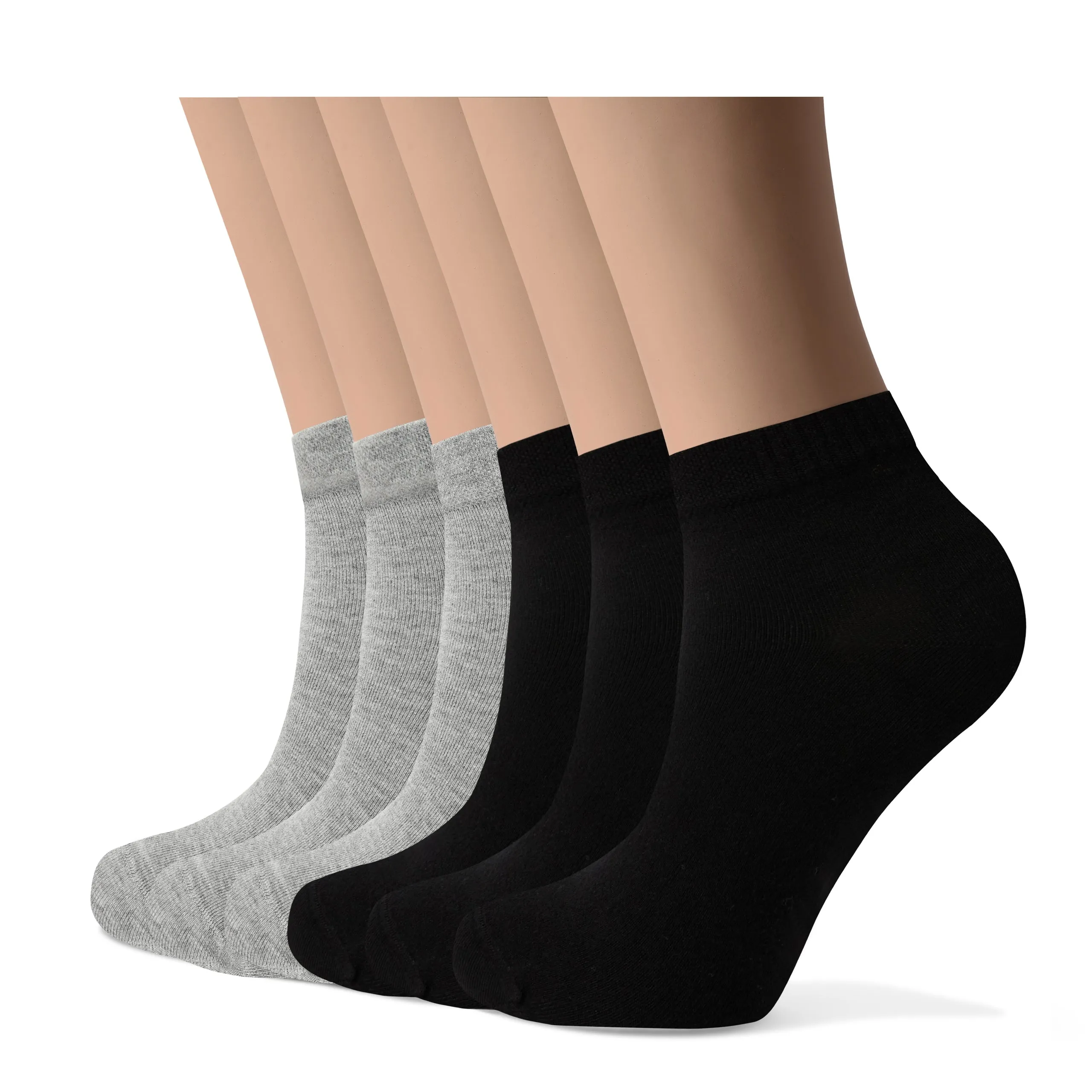 Women's Bamboo Dress Socks | Low-Cut Ankle Length | 6 Pack