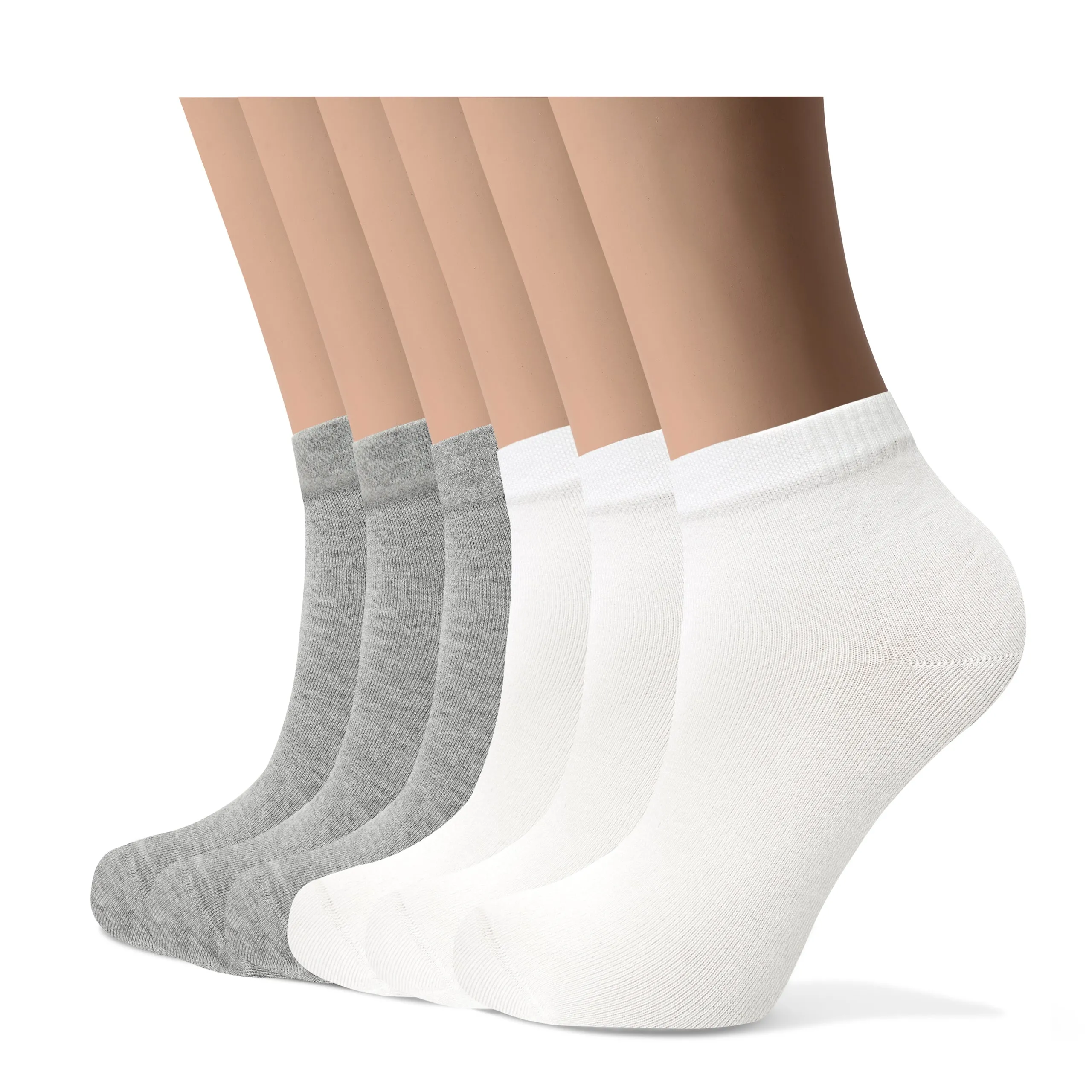 Women's Bamboo Dress Socks | Low-Cut Ankle Length | 6 Pack