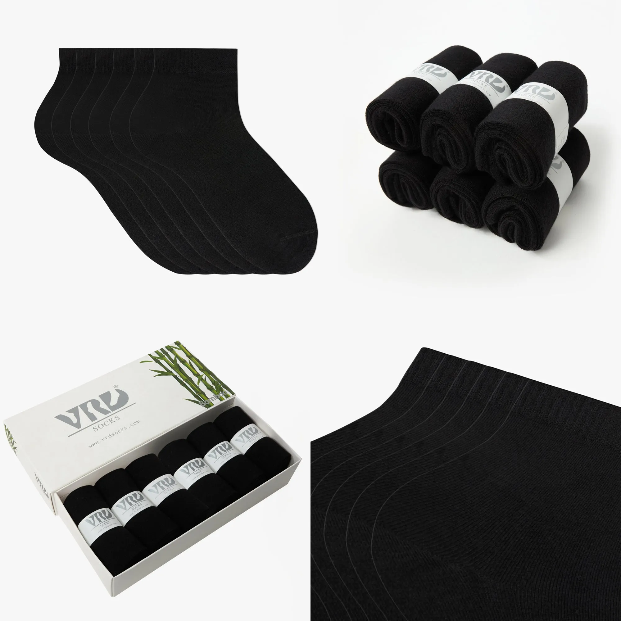 Women's Bamboo Dress Socks | Low-Cut Ankle Length | 6 Pack