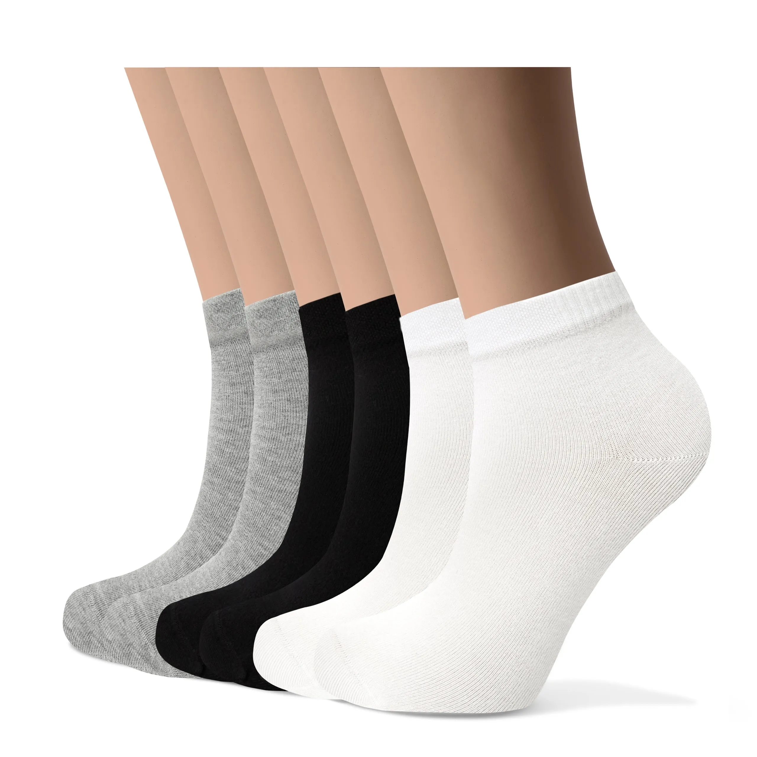 Women's Bamboo Dress Socks | Low-Cut Ankle Length | 6 Pack